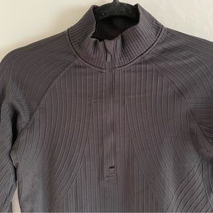 Lululemon Athletica Black, Long Sleeve Rest Less Half Zip, Size 8.  Excellent!